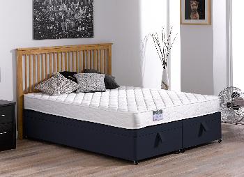 Dalton Open Spring Ottoman Bed - Medium - Blue - 3'0 Single