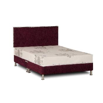 Deluxe Chenille Divan Base - King - Aubergine