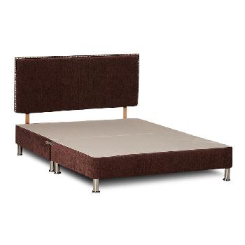 Deluxe Chenille Divan Base - King - Chocolate