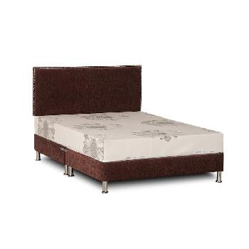 Deluxe Chenille Divan Base - Small Double - Chocolate