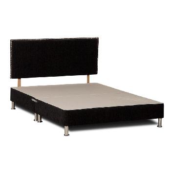 Deluxe Chenille Divan Base - Superking - Black