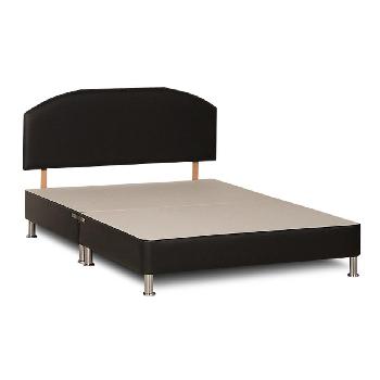 Deluxe Faux Leather Divan Base - Double - Black