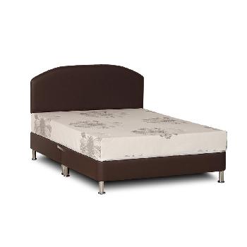 Deluxe Faux Leather Divan Base - Double - Brown