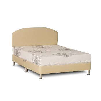 Deluxe Faux Leather Divan Base - Small Double - Cream