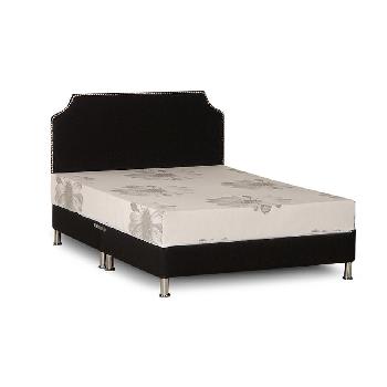 Deluxe Linen Divan Base - Double - Black