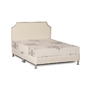 Deluxe Linen Divan Base - Double - White