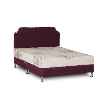 Deluxe Linen Divan Base - Single - Purple