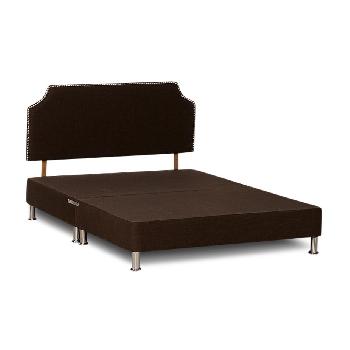 Deluxe Linen Divan Base - Superking - Chocolate