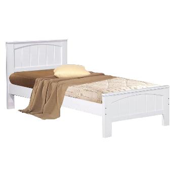 Denver White Wooden Bed Frame King