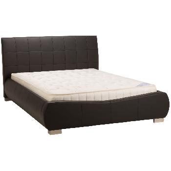 Dorado Black Faux Leather Bed Frame - Double