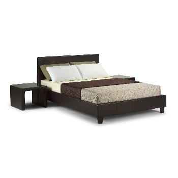 Dorset Deluxe Leather Bedstead Double Brown