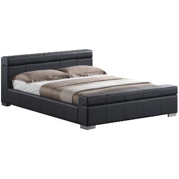 Durham Faux Leather Bed Frame Kingsize Stone