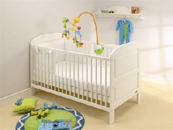 East Coast Nursery Angelina Cot Bed in Pure White Cot Bed