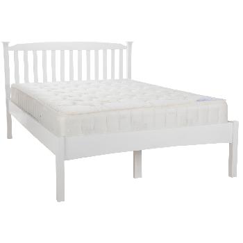Eleanor Low Foot Bed Frame in Opal White Double