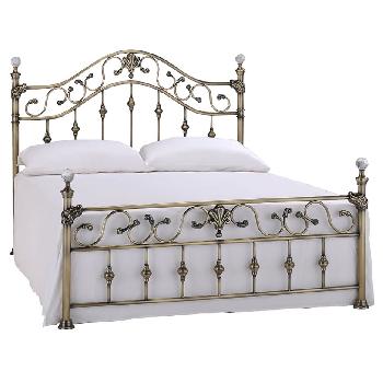 Elizabeth Brass and Crystal Bed Frame Double