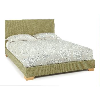 Emily Double Fabric Bed Mint Natural Feet
