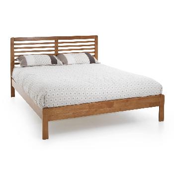 Esther Hevea Bed Frame Small Double Walnut