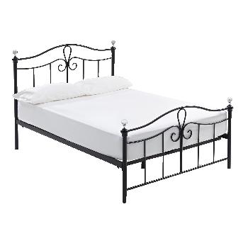 Evan Metal Bed Frame King - White Matt