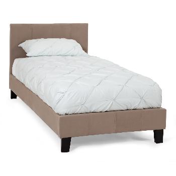 Evelyn Upholstered Bedstead - Single - Latte