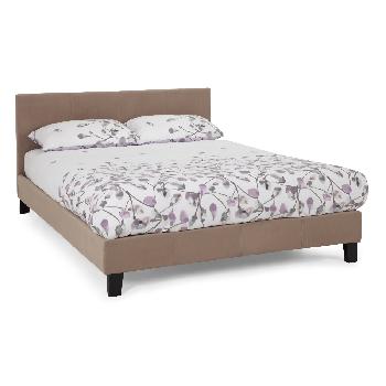 Evelyn Upholstered Bedstead - Small Double - Latte
