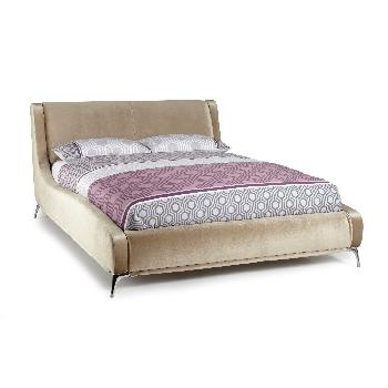 Faye Fabric Bedstead - Double - Gold