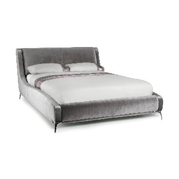 Faye Fabric Bedstead - Kingsize - Steel