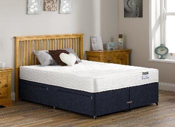 Fenton Open Spring Divan Bed - Firm - Blue - 4'0 Small Double