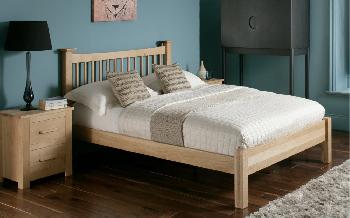 Flintshire Aston Wooden Oak Bed, Superking