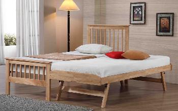 Flintshire Pentre Hardwood Guest Bed in Oak, Single