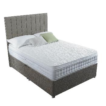 Florence Pocket Memory Divan Set Superking Ivory 4 Drawers Non-floor Standing