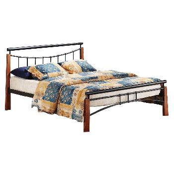 Franklin Black and Dark Oak Bed Frame Double