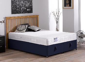 Franklin Open Spring Ottoman Bed - Medium - Blue - 3'0 Single