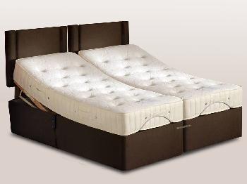 Furmanac MiBed Leanne Electric Adjustable King Size Bed with Brown Weave Base