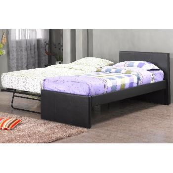 Fusion Faux Leather Guest Bed Black