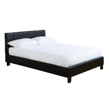 Georgia Faux Leather Bed - Black - King