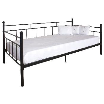 GFW Arizona Metal Slate Single Day Bed Black