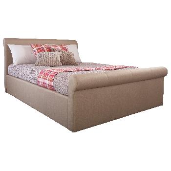 GFW Carolina Upholstered Ottoman Bed Double Barley