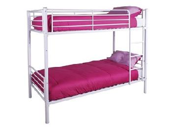 GFW Florida White 3' Single White Metal Bunk Bed