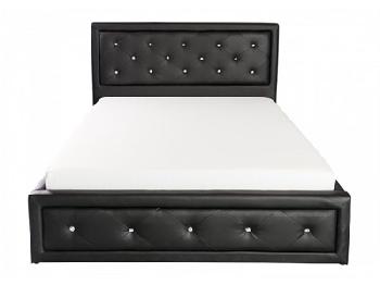 GFW Hollywood Ottoman 4' 6 Double Black Leather Ottoman Bed
