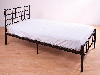 GFW Morgan Single Black Metal Bed Frame