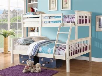 GFW Novaro Triple Sleeper 3' Single White Bunk Bed