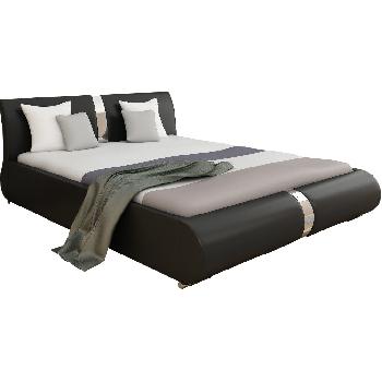 Giomani Buckley Faux Leather Bed Frame in Black - Double