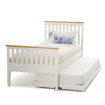 Grace Single Guest Bed with High Foot End Opal White