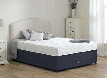 Halliday Open Spring Divan Bed - Firm - Blue - 4'6 Double