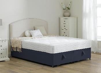 Halliday Open Spring Ottoman Bed - Firm - Blue - 4'6 Double