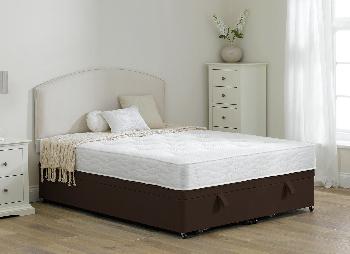 Halliday Open Spring Ottoman Bed - Firm - Mocha - 4'6 Double