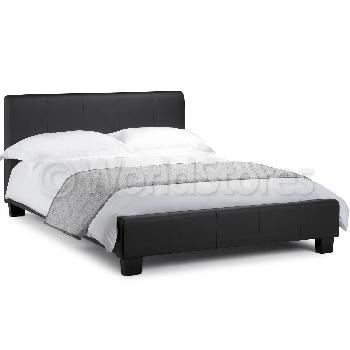Hamburg Faux Leather Bed Frame Small Double Hamburg Black Faux Leather Bed Frame