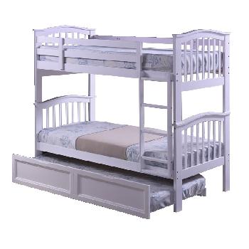 Hampton White Bunk Bed - With Trundle