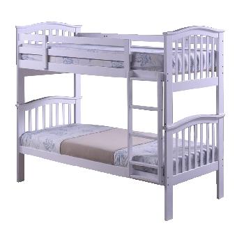 Hampton White Wooden Bed Frame Single, Orbelle 33 Inch Bunk Bed
