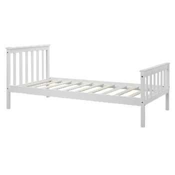 Hampton White Wooden Bed Frame Double White